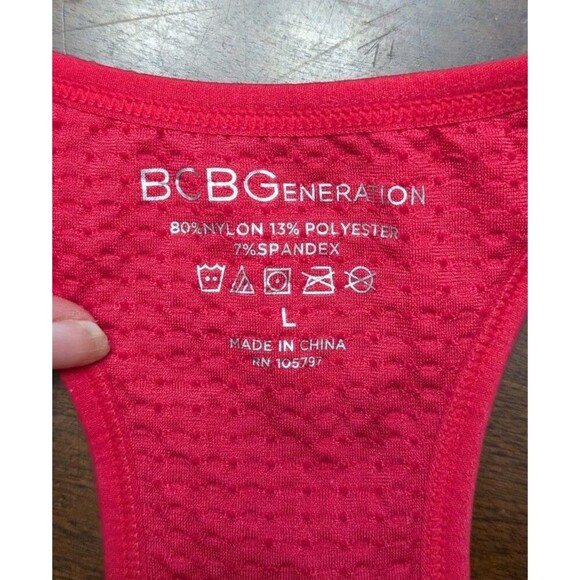 BCBGeneration Sports Bra Size L Racerback Removable Pad Workout Yoga Fitness Gym - Picture 6 of 6